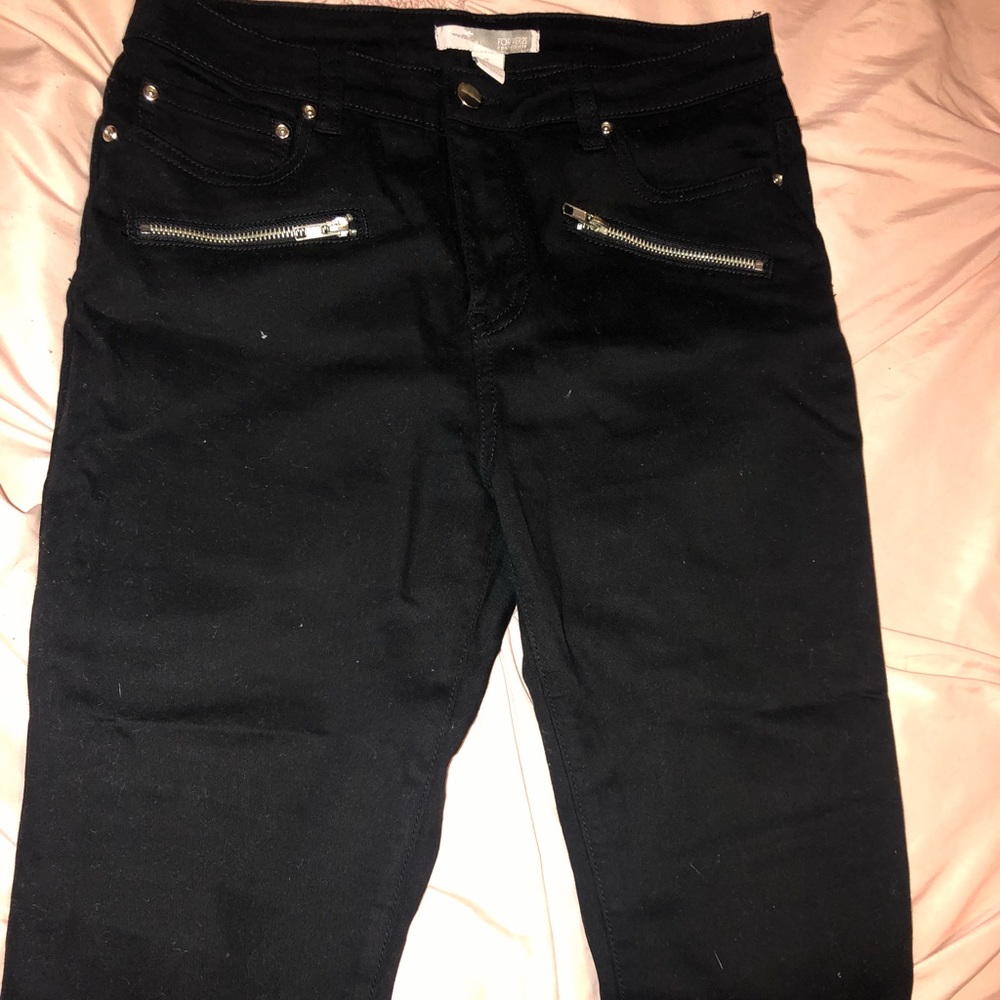 Black high rise pants